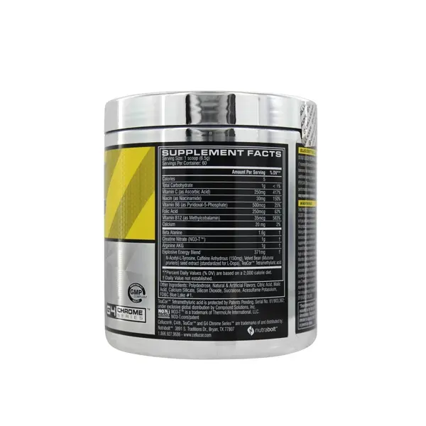 Cellucor C4 Pre Workout Fruit Punch Supplement Facts